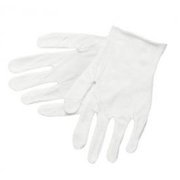 Mcr Safety Cotton Inspector Gloves, Large, White, 12PK 8600C